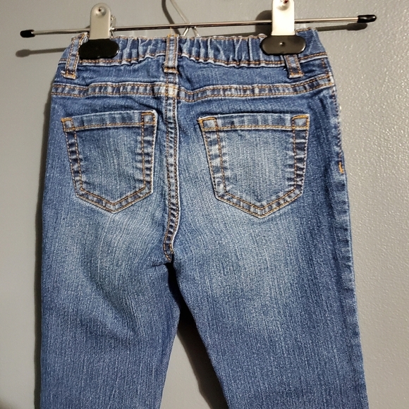 Childrens Place Girls Bootcut Jeans Dark Wash Adjustable Waist Size 4t - Picture 3 of 5